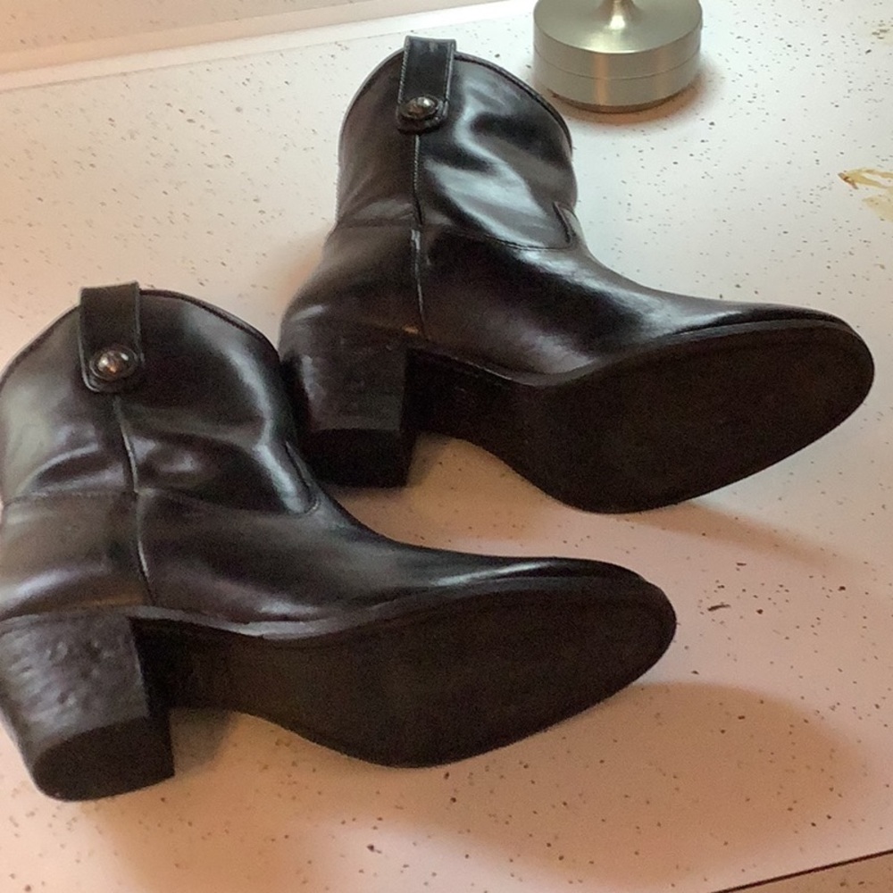 Frye Black Leather Ankle Booties “ Jackie “ - Picture 3 of 4